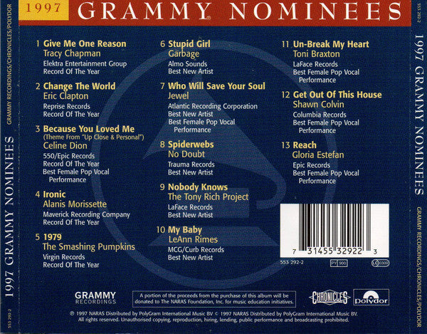 Various : 1997 Grammy Nominees (CD, Comp)