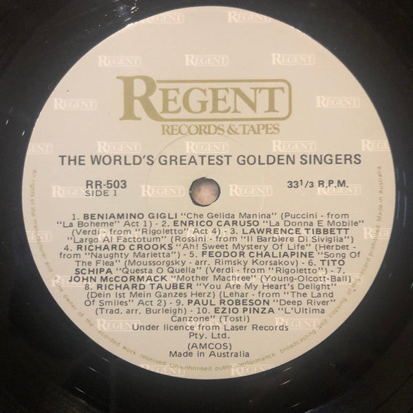 Various : The World's Greatest Golden Singers (LP, Comp, Mono)