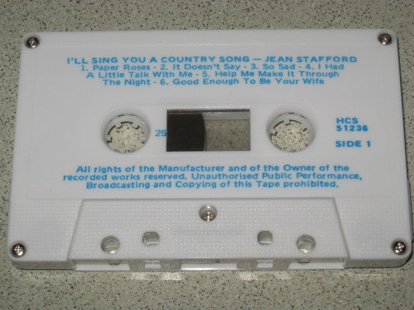 Jean Stafford : I'll Sing You A Country Song (Cass, Album)