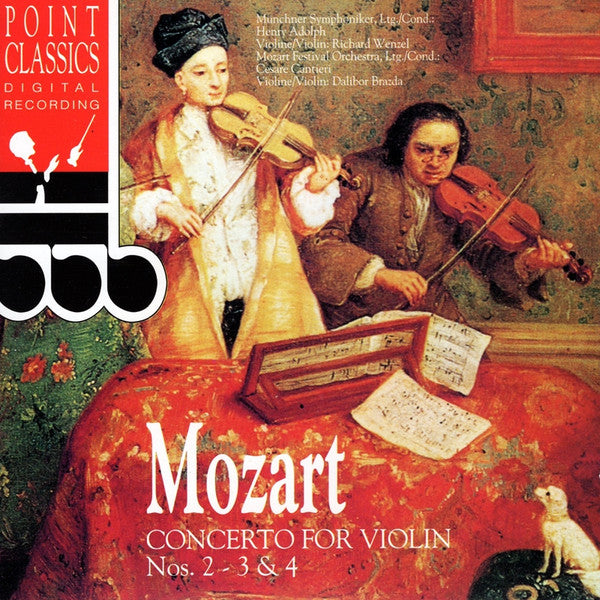 Wolfgang Amadeus Mozart, Münchner Symphoniker (2), Henry Adolph, Richard Wenzel, Mozart Festival Orchestra (2), Cesare Cantieri, Dalibor Brázda : Concerto For Violin Nos. 2 - 3 & 4 (CD)