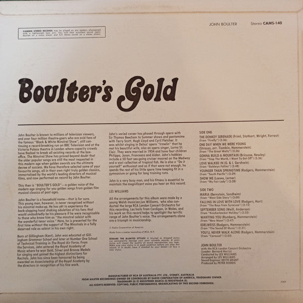 John Boulter : Boulter's Gold (LP, Album)
