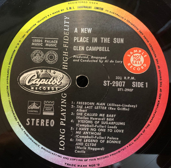 Glen Campbell : A New Place In The Sun (LP, Album)