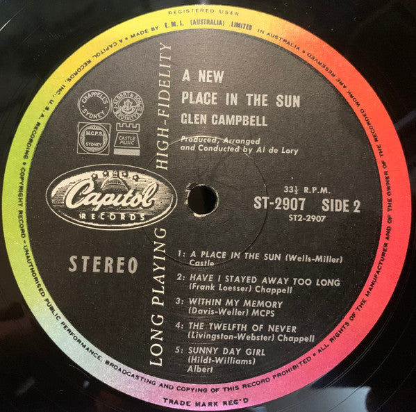 Glen Campbell : A New Place In The Sun (LP, Album)