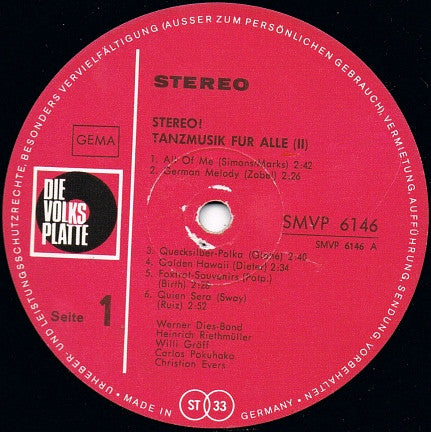 Various : Stereo! Tanzmusik Für Alle (II) (LP, Comp)