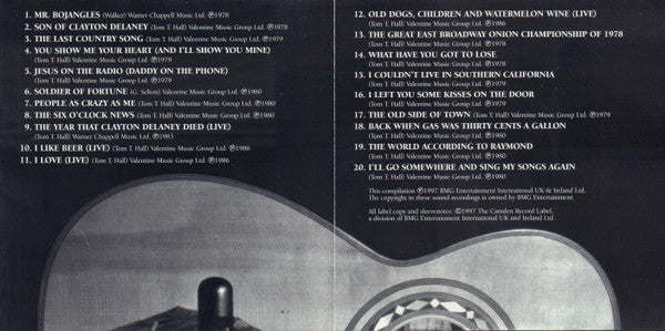 Tom T. Hall : Nashville Storyteller (CD, Comp, RE)