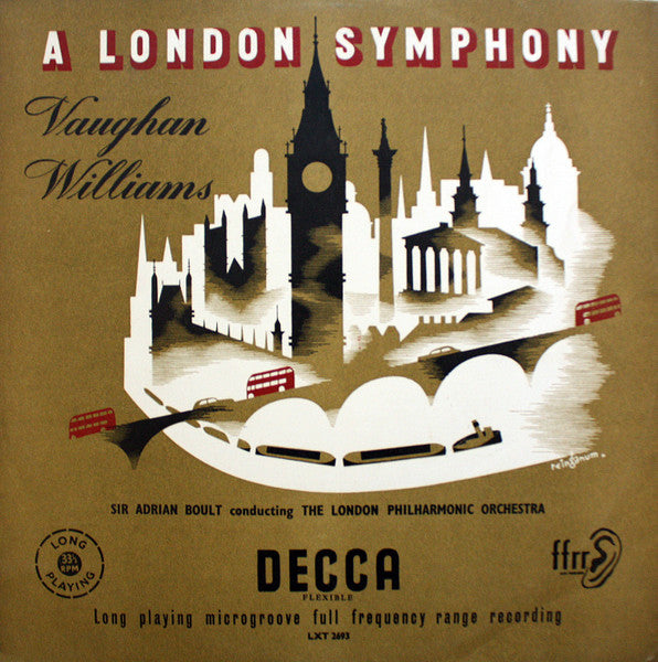 Ralph Vaughan Williams - Sir Adrian Boult Conducting London Philharmonic Orchestra : A London Symphony (LP, Mono)