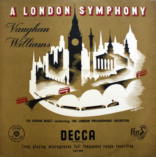 Ralph Vaughan Williams - Sir Adrian Boult Conducting London Philharmonic Orchestra : A London Symphony (LP, Mono)