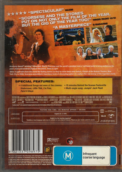 Stones* / Scorsese* : Shine A Light (DVD-V, PAL, Cle)