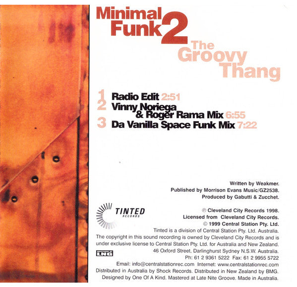 Minimal Funk : The Groovy Thang (CD, Single)