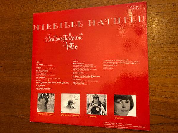 Mireille Mathieu : Sentimentalement Votre (LP, Album)