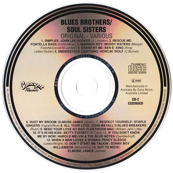 Various : Blues Brothers/Soul Sisters (2xCD, Comp)