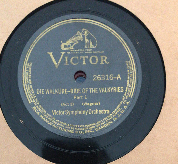 Richard Wagner, Victor Symphony Orchestra : Die Walkure-Ride Of The Valkyries (Shellac, 10")