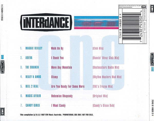 Various : Interdance One (CD, Comp, Promo)