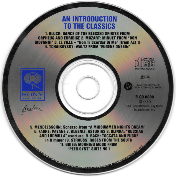 Various : An Introduction To The Classics Through The Fineline Range..... (CD, Comp, RM, Smplr)