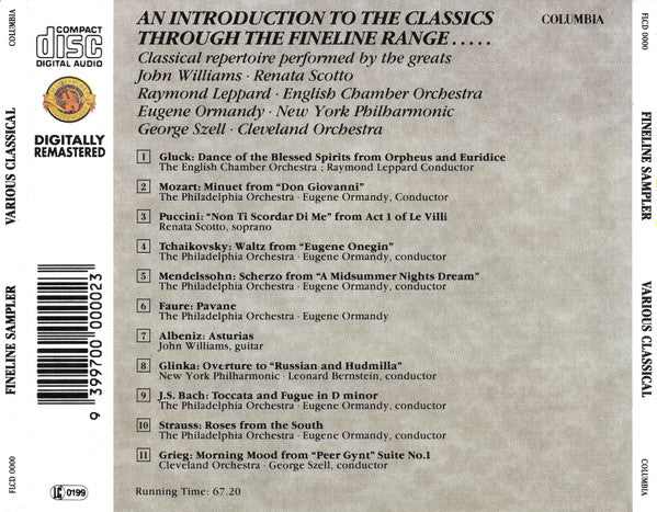 Various : An Introduction To The Classics Through The Fineline Range..... (CD, Comp, RM, Smplr)