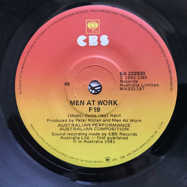 Men At Work : Be Good Johnny (7", Single)