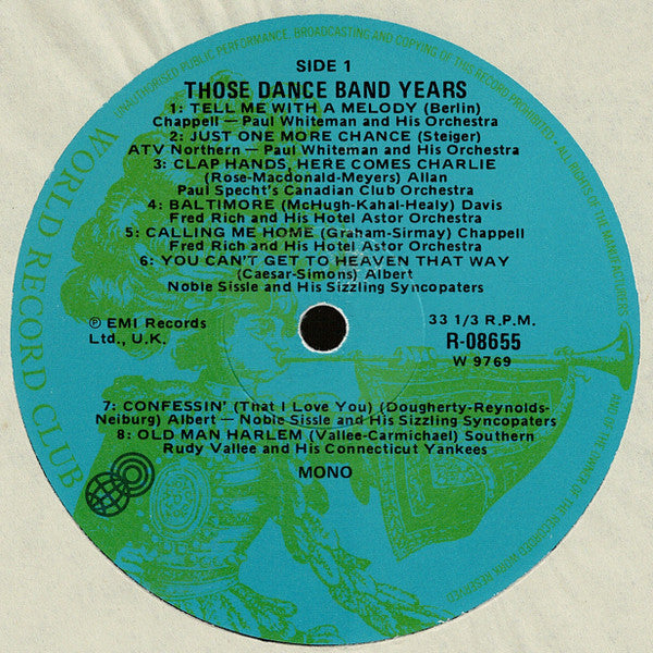 Various : Those Dance Band Years 1923-1930 (LP, Mono, Club)