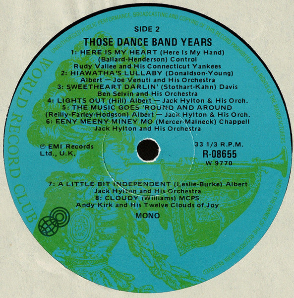 Various : Those Dance Band Years 1923-1930 (LP, Mono, Club)