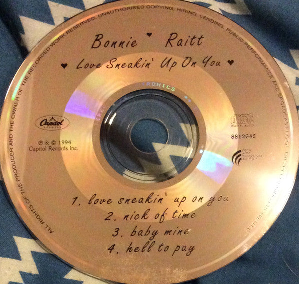 Bonnie Raitt : Love Sneakin' Up On You (CD, Single)