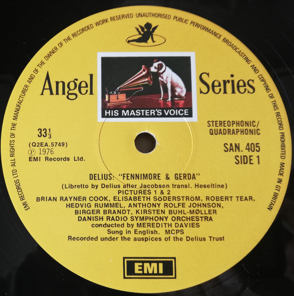 Frederick Delius, Elisabeth Söderström, Robert Tear, Meredith Davies, Danish Radio Symphony Orchestra* & Chorus* : Fennimore And Gerda (2xLP, Quad + Box)