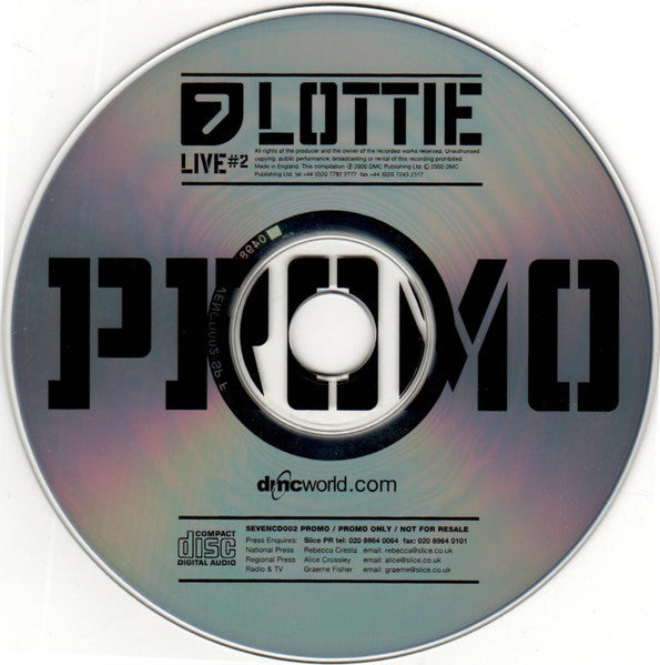 Lottie : 7 Live #2 (CD, Mixed, Promo)