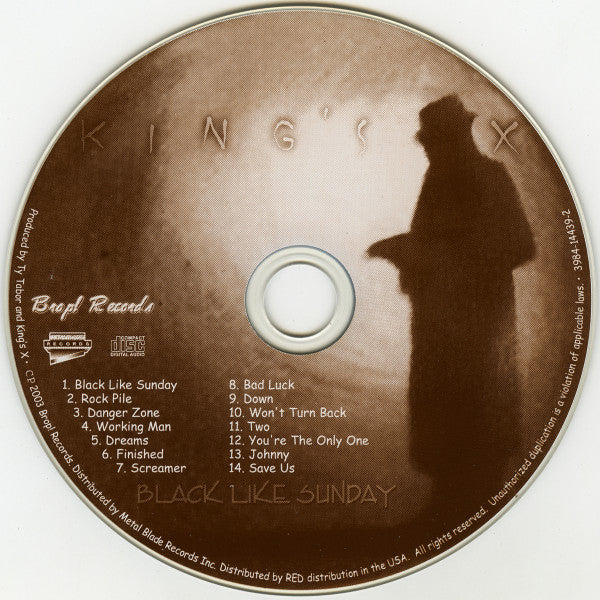 King's X : Black Like Sunday (CD, Album, Enh)