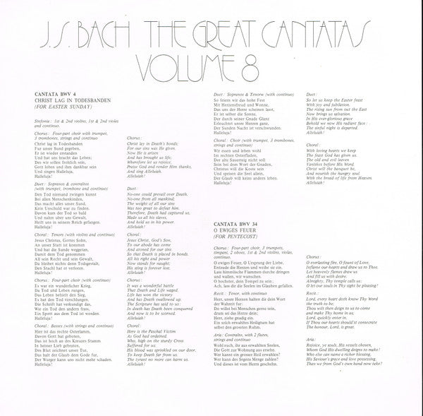 Johann Sebastian Bach : The Great Cantatas, Volume 8 (LP, Album, Club, RE)