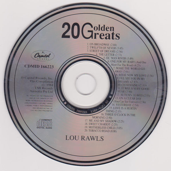 Lou Rawls : 20 Golden Greats (CD, Comp)