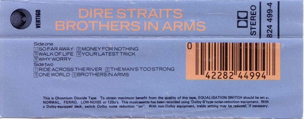 Dire Straits : Brothers In Arms (Cass, Album, CrO)