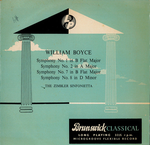 William Boyce, The Zimbler Sinfonietta : Symphonies (LP, Mono)