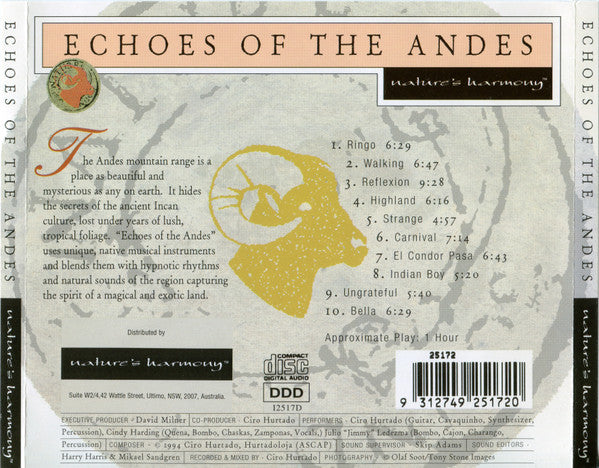 Ciro Hurtado : Echoes Of The Andes (CD, Album)