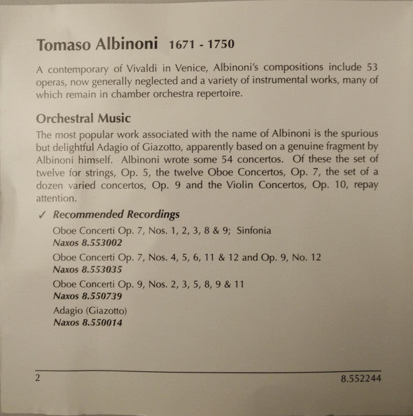 Albinoni* : Adagio (CD, Comp)