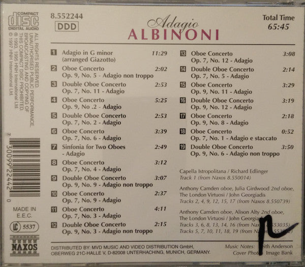Albinoni* : Adagio (CD, Comp)
