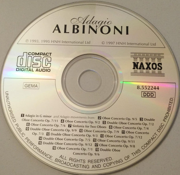 Albinoni* : Adagio (CD, Comp)