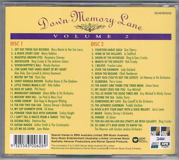Various : Down Memory Lane Volume 2 (2xCD, Comp)