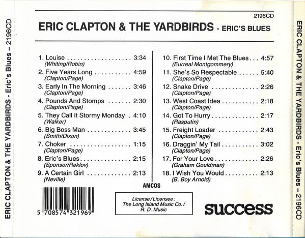 Eric Clapton & The Yardbirds : Eric's Blues (CD, Comp)