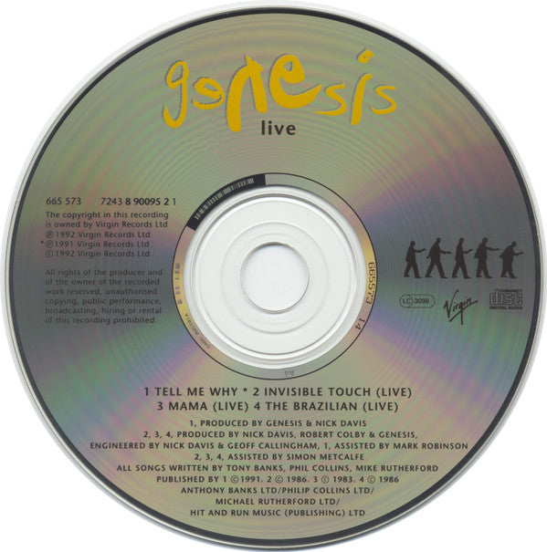 Genesis : Tell Me Why (CD, Maxi)