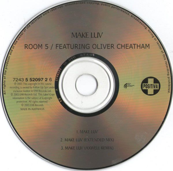 Room 5 Featuring Oliver Cheatham : Make Luv (CD, Maxi)