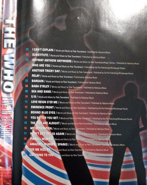 The Who : Live In Boston (DVD-V, Copy Prot., PAL, Reg)
