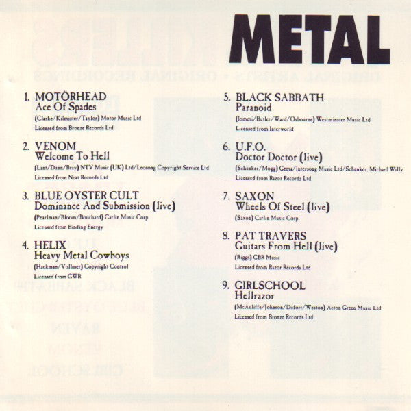 Various : Metal Killers (CD, Comp)