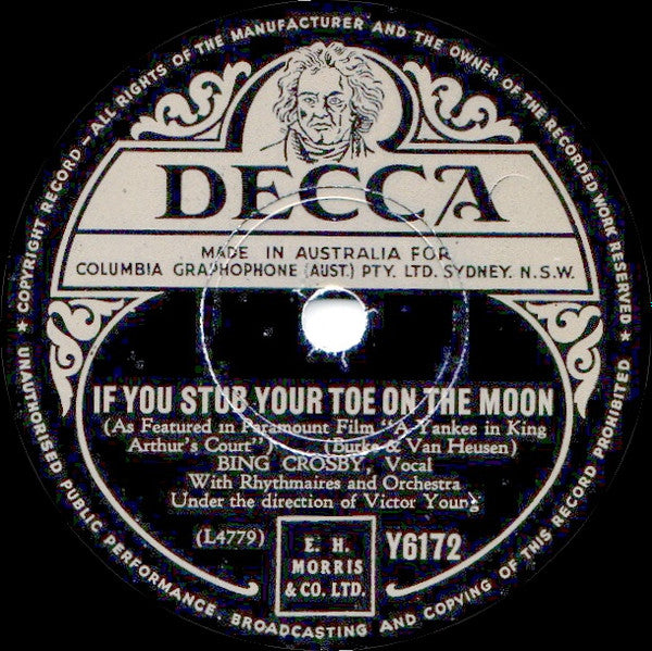 Bing Crosby : Riders In The Sky / If You Stub Your Toe On The Moon (Shellac, 10")