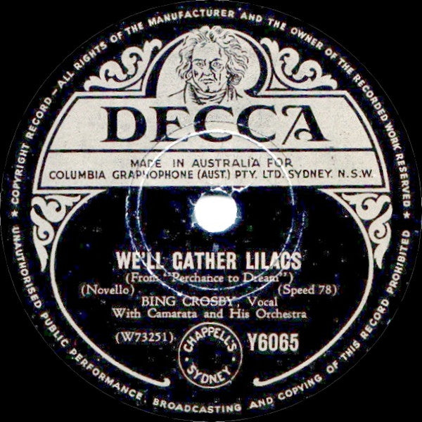 Bing Crosby And Lee Wiley / Bing Crosby : I Still Suits Me / We'll Gather Lilacs (Shellac, 10")