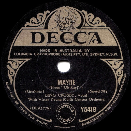 Bing Crosby : Maybe / Cynthia (Shellac, 10")