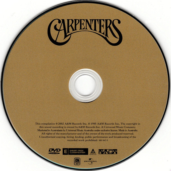 Carpenters : Carpenters Gold (Greatest Hits) (DVD-V, Comp, Copy Prot., RP)