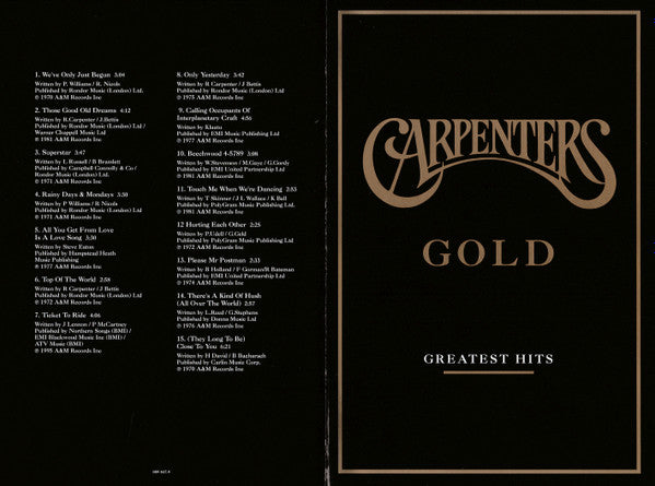 Carpenters : Carpenters Gold (Greatest Hits) (DVD-V, Comp, Copy Prot., RP)