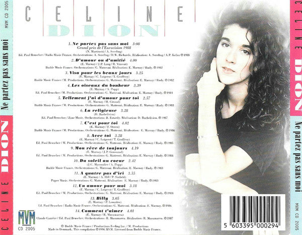 Celine Dion* : Ne Partez Pas Sans Moi (CD, Comp)