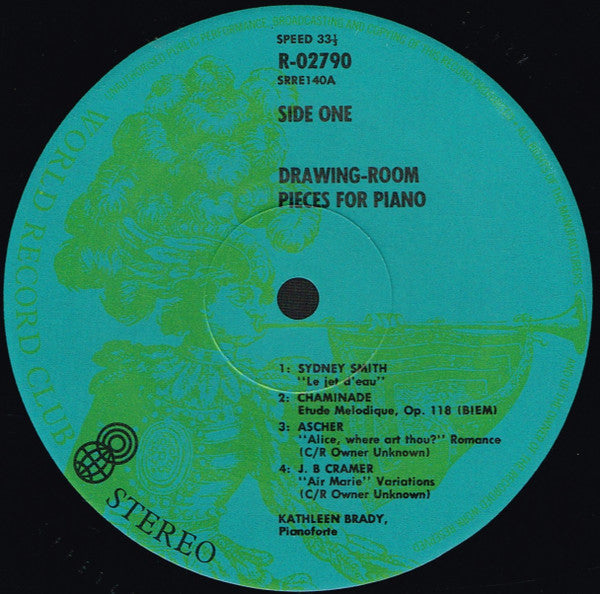 Kathleen Brady : Drawing-Room Pieces For Piano (LP, Album, Club, RE)