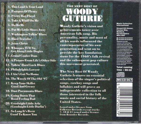 Woody Guthrie : The Very Best Of Woody Guthrie (CD, Comp)