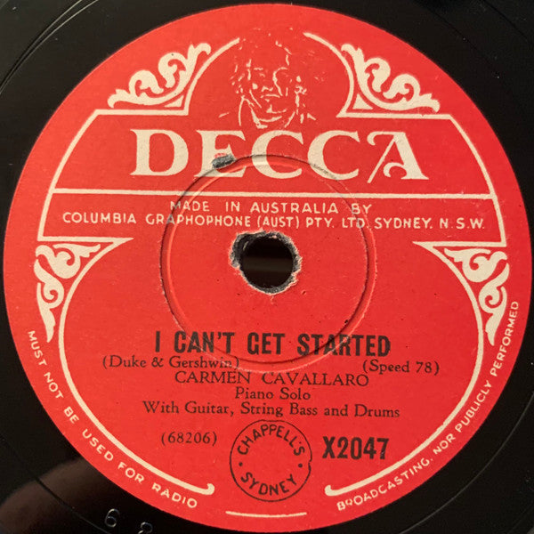 Carmen Cavallaro : Stormy Weather / I Can't Get Started (Shellac, 10")