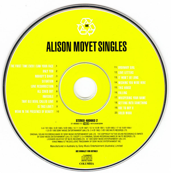 Alison Moyet : Singles (CD, Comp)